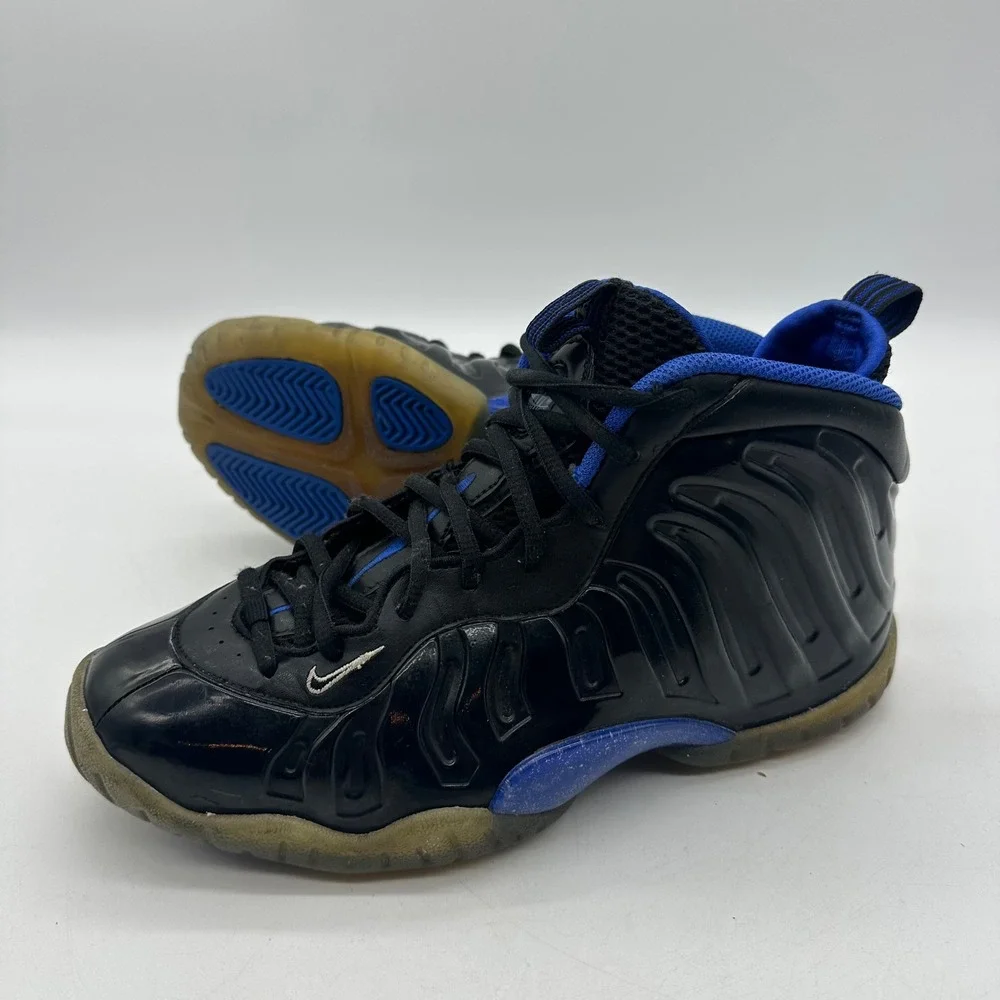 Nike 644791-006‎ Youth Size 7Y Little Posite One Black / Royal Basketball Shoes